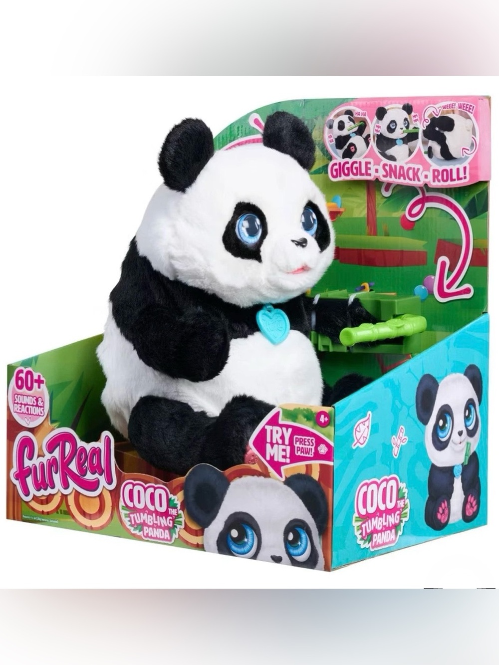 FurReal Friends Coco the Tumbling Panda Interactive Animal – Rolls & Talks! NEW